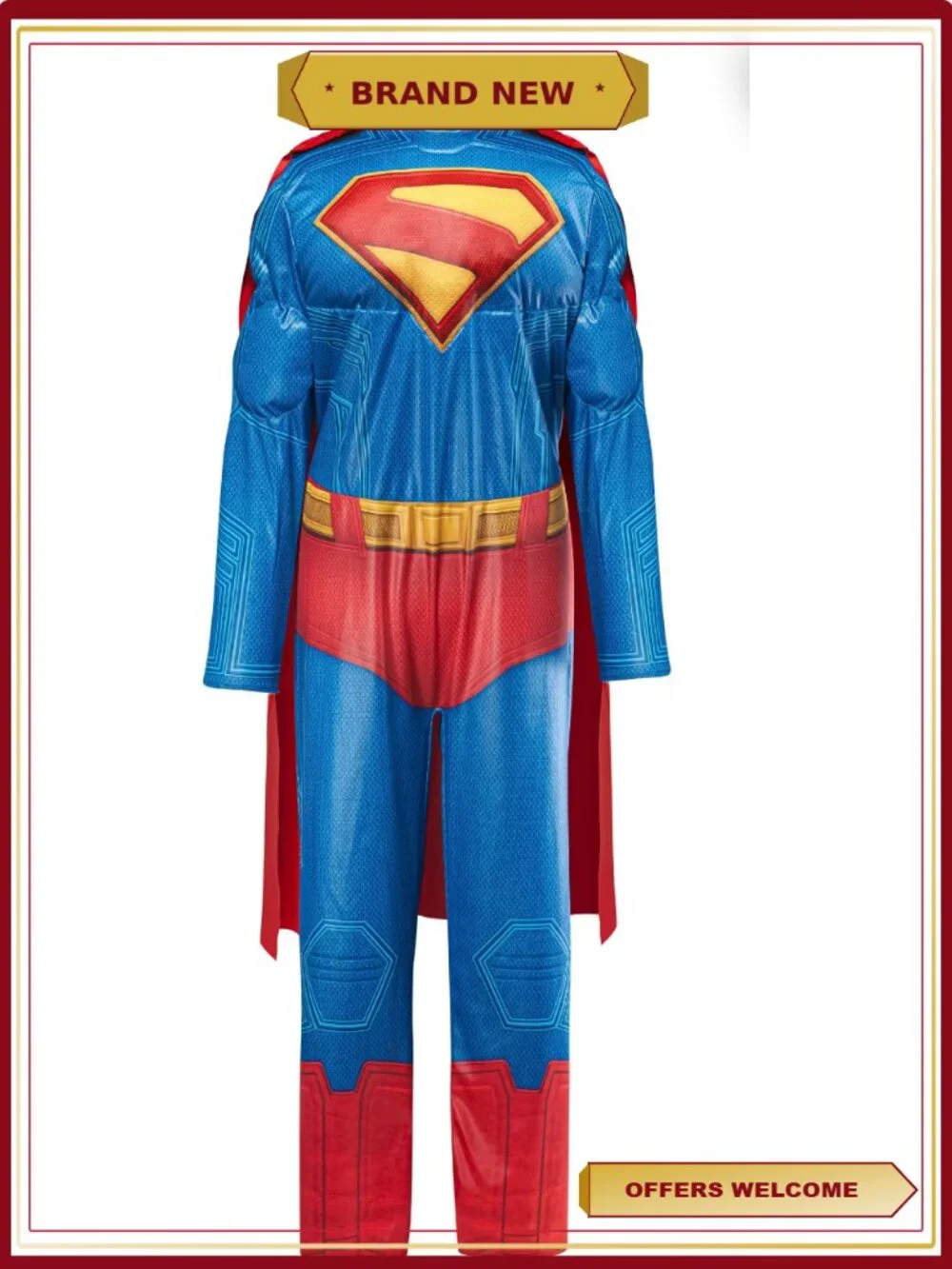 Rubies Superman Muscle Chest Halloween Costume Boys Size L 10/12